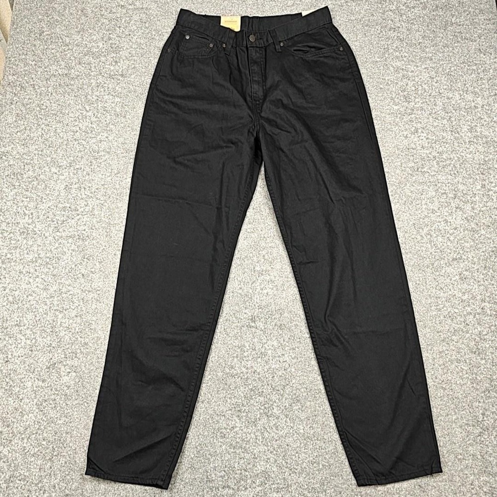 Levi's High-Waisted Mom Jeans Womens 31‎ X 30 Black Dark Wash Relaxed Denim New